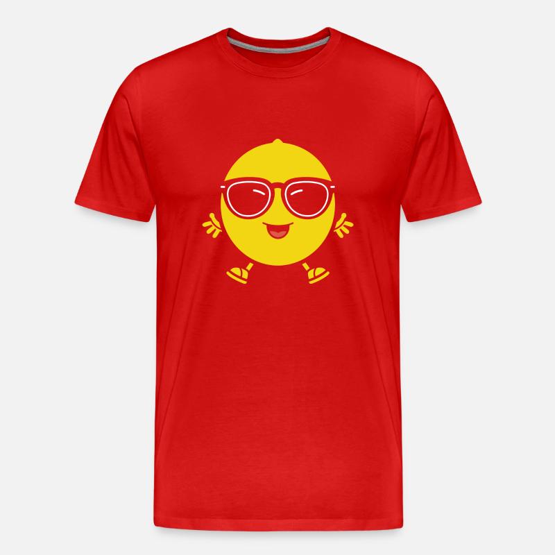 Zitrone - Männer Premium Bio T-Shirt - Rot