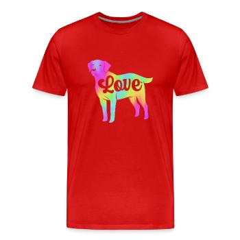 Retriever de la baie de Chesapeake - T-shirt bio Premium Homme - rouge - Devant - Damien (186cm)