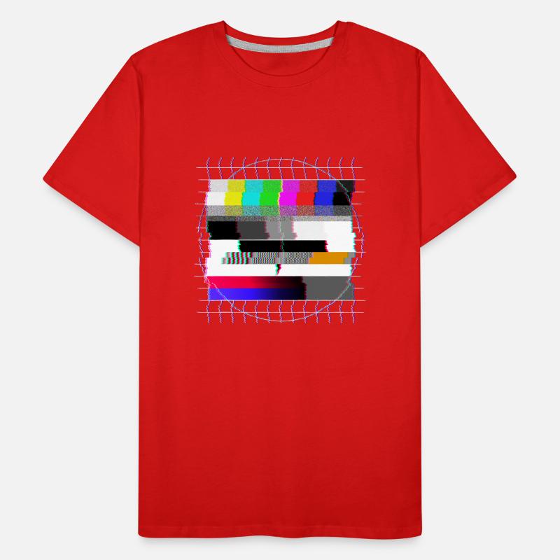 Tube TV test pattern - distorted - 80s Men's Premium Organic T-Shirt
