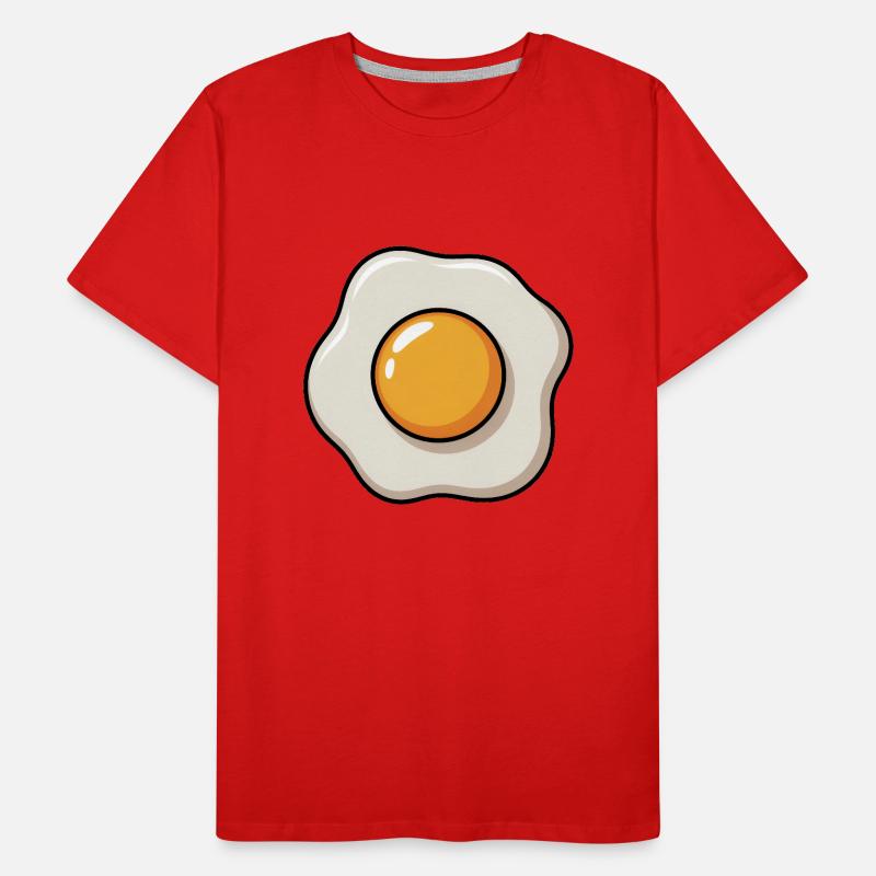 Fried Egg Graphic Egg yolk Egg whites Breakfast Men's Premium Organic T-Shirt
