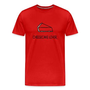 gâteau au fromage gâteau aux amateurs de gâteau au fromage - T-shirt bio Premium Homme - rouge - Devant - Damien (186cm)