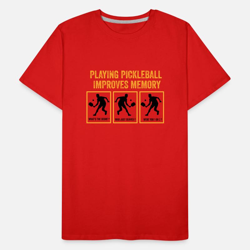 Playing pickleball improves memory Men's Premium Organic T-Shirt