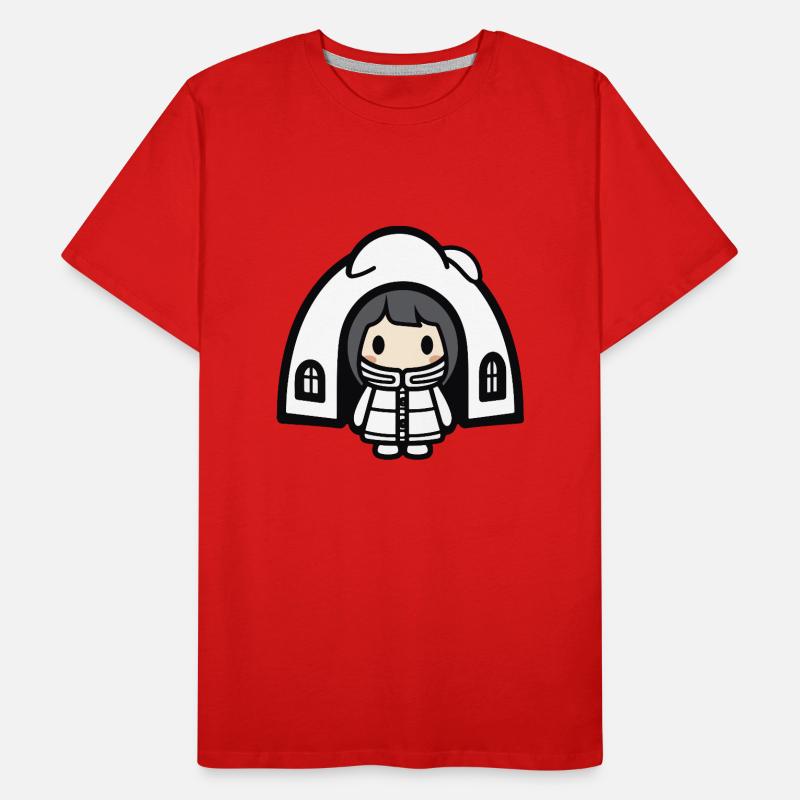 Bande dessinée d’hiver Eskimo Igloo T-shirt bio Premium Homme