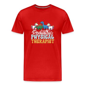 Physiotherapie Kinderphysiotherapeutin - Männer Premium Bio T-Shirt - Rot - Vorne - Damien (186cm)