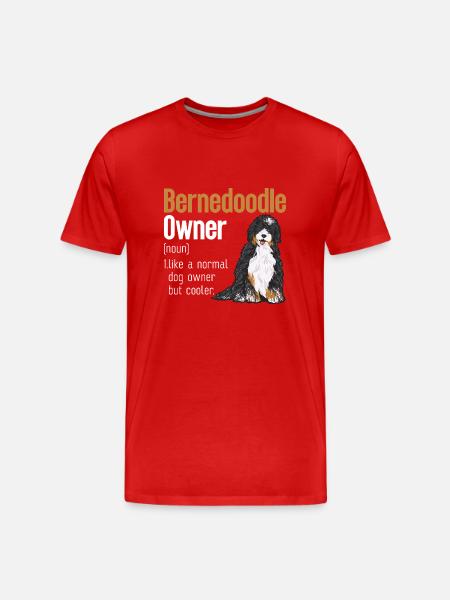 Bernedoodle Dog - Men's Premium Organic T-Shirt - red