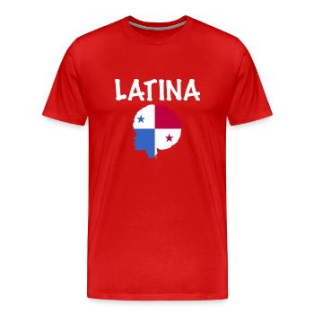 Afro Latina - T-shirt bio Premium Homme - rouge - Devant - Damien (186cm)