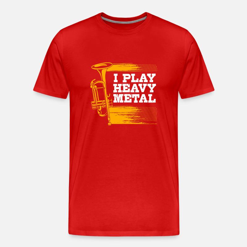 Posaune - Männer Premium Bio T-Shirt - Rot