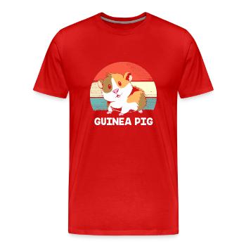 Guinea pig - Men's Premium Organic T-Shirt - red - Front - Damien (186cm)