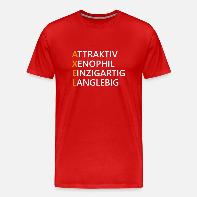 Name Axel Geschenk - Männer Premium Bio T-Shirt - Rot