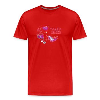 girlsnight,girls,2022,malta,insel - Männer Premium Bio T-Shirt - Rot - Vorne - Damien (186cm)