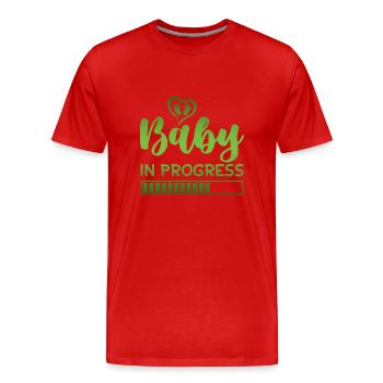 baby progress loading - Men's Premium Organic T-Shirt - red - Front - Damien (186cm)