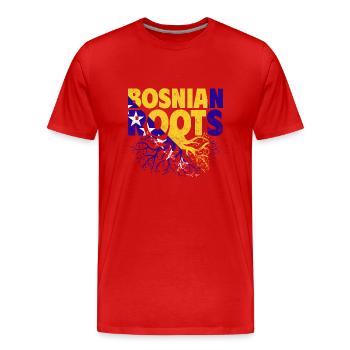 Bosnie-Herzégovine Drapeau Bosnie - T-shirt bio Premium Homme - rouge - Devant - Damien (186cm)