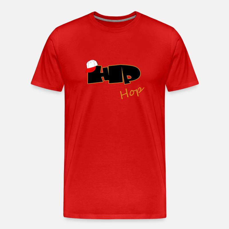 Hip Hop - Männer Premium Bio T-Shirt - Rot