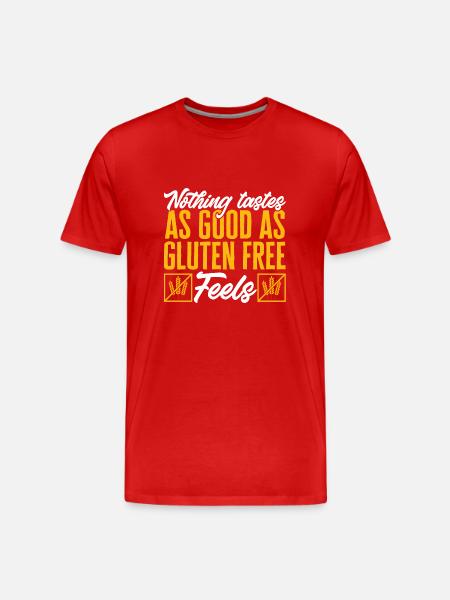 Gluten Free Gluten Intolerance - Men's Premium Organic T-Shirt - red