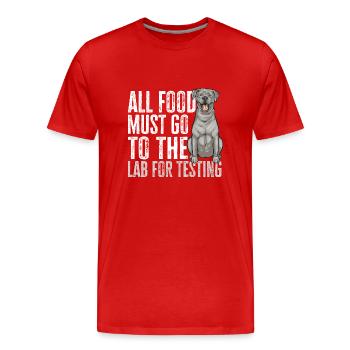 Silver Labrador Retriever Silver Lab - Men's Premium Organic T-Shirt - red - Front - Damien (186cm)