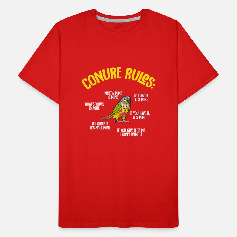 Molina Perruche Perroquet Perruche Oiseau Perruche T-shirt bio Premium Homme
