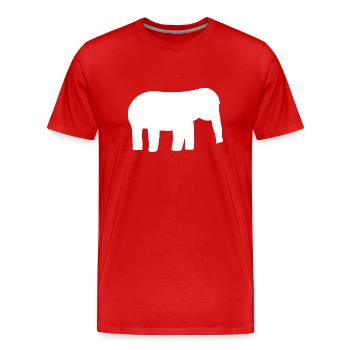elefant baby symbol tier - Männer Premium Bio T-Shirt - Rot - Vorne - Damien (186cm)