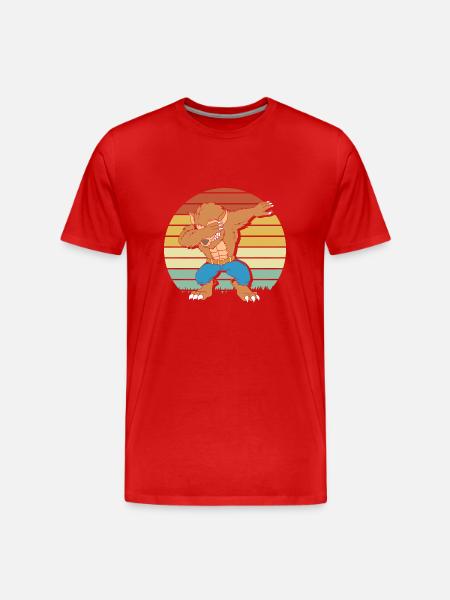 Werewolf - Men's Premium Organic T-Shirt - red