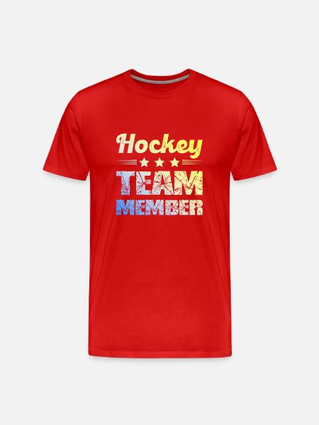 Hockey Team - Men's Premium Organic T-Shirt - red