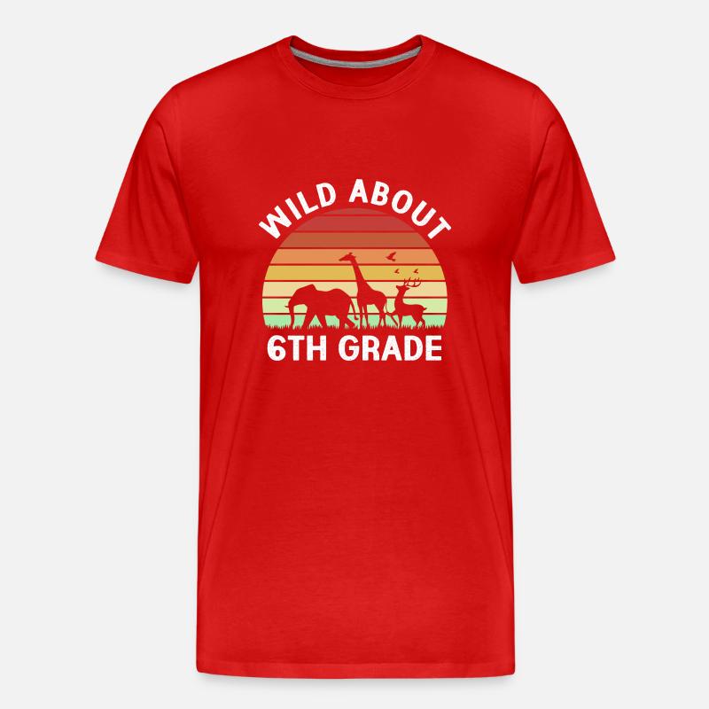 6. Klasse - Männer Premium Bio T-Shirt - Rot