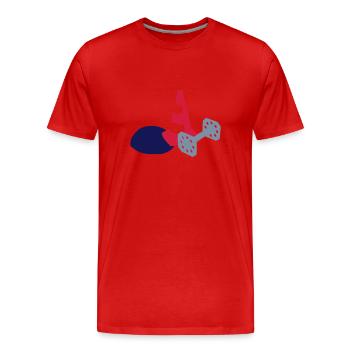 Accessoires d'obéissance - T-shirt bio Premium Homme - rouge - Devant - Damien (186cm)