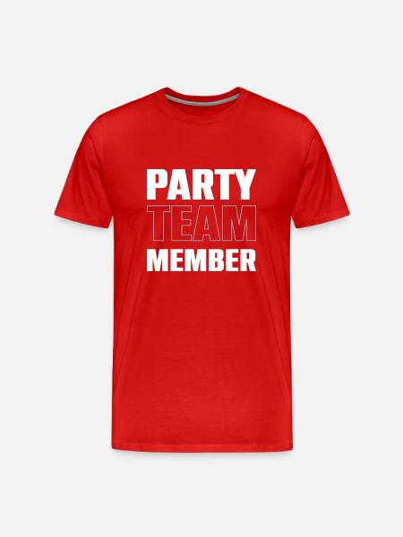 Party Team - Men's Premium Organic T-Shirt - red