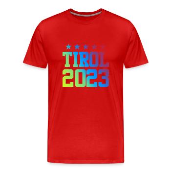 Tyrol 2023 - T-shirt bio Premium Homme - rouge - Devant - Damien (186cm)