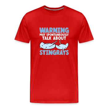 Raies pastenagues, raies manta, raies océaniques, raies - T-shirt bio Premium Homme - rouge - Devant - Damien (186cm)