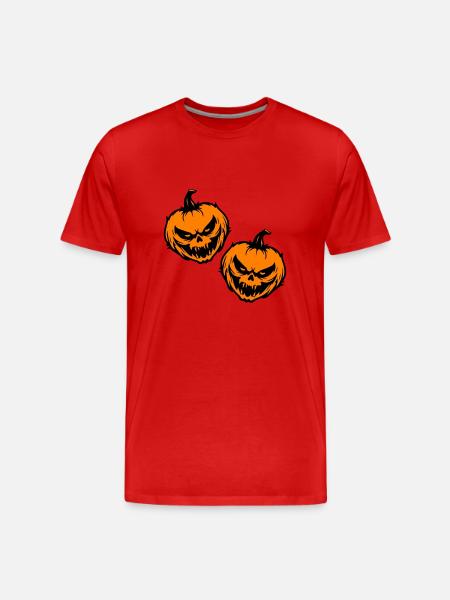 Pumpkin grimace Halloween creepy - Men's Premium Organic T-Shirt - red