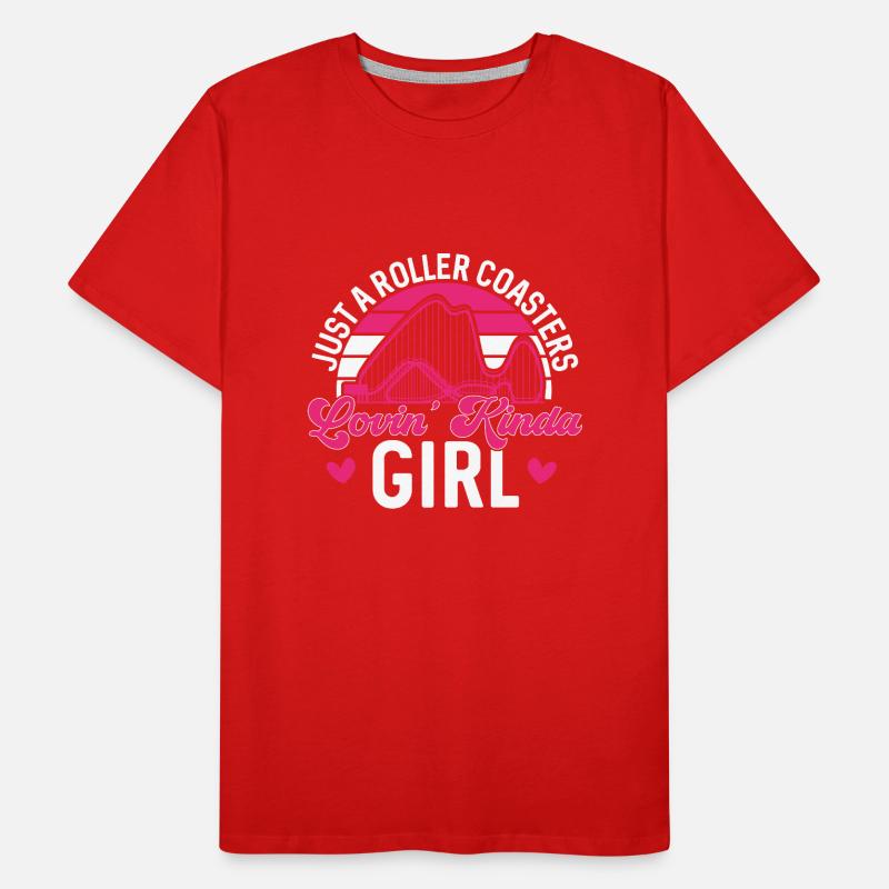 Achterbahn Rollercoaster Freizeitpark Männer Premium Bio T-Shirt