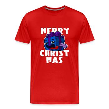 Merry Christmas - Christmas Gift Cartoon - Männer Premium Bio T-Shirt - Rot - Vorne - Damien (186cm)