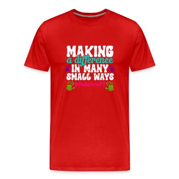 Physiotherapie Kinderphysiotherapeutin - Männer Premium Bio T-Shirt - Rot - Vorne - Damien (186cm)