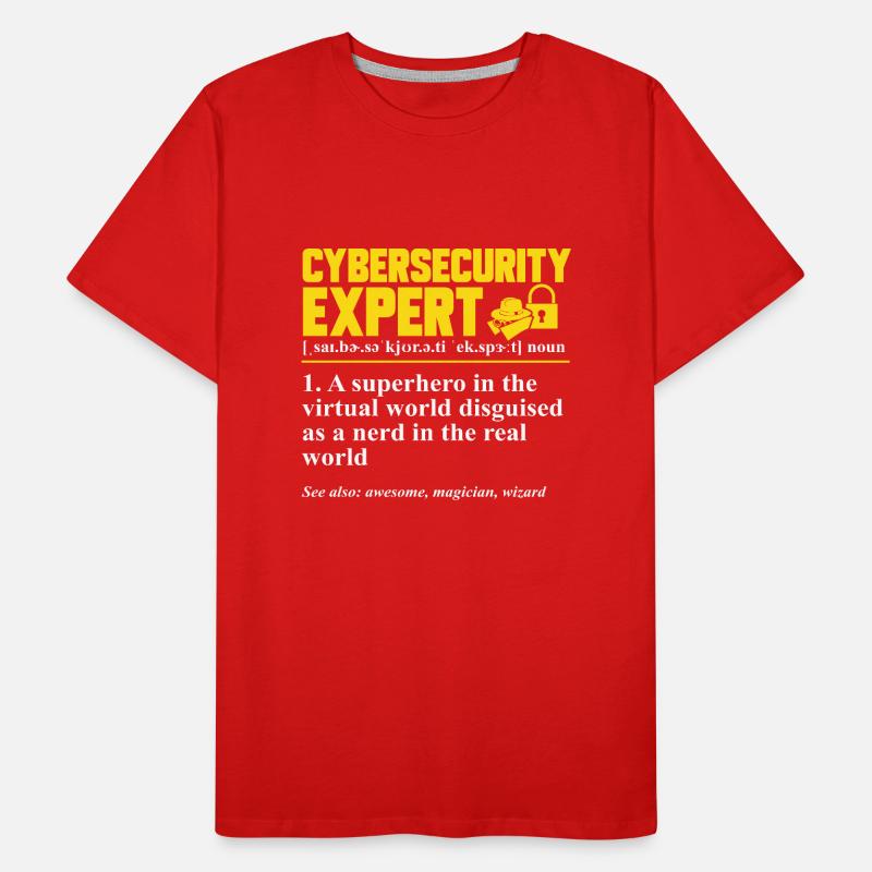 Cybersecurity Hackers IT Security Men's Premium Organic T-Shirt