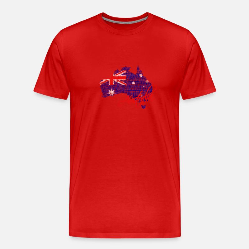 Australien - Australia - Männer Premium Bio T-Shirt - Rot