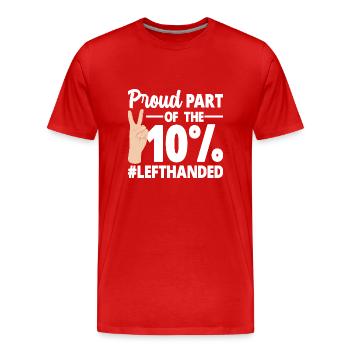 Gaucher - T-shirt bio Premium Homme - rouge - Devant - Damien (186cm)
