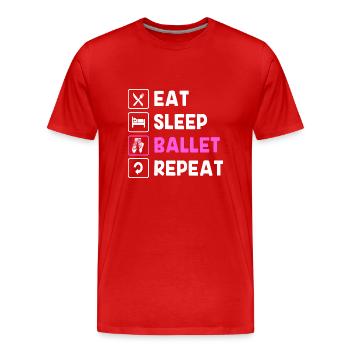 Danseuse de ballet - T-shirt bio Premium Homme - rouge - Devant - Damien (186cm)