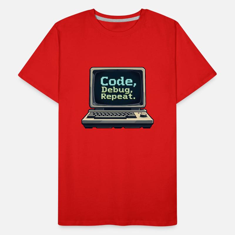 Code Debug Repeat - Software Engineer Männer Premium Bio T-Shirt