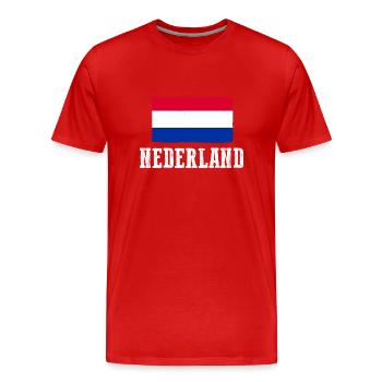 Pays-Bas Pays-Bas - T-shirt bio Premium Homme - rouge - Devant - Damien (186cm)
