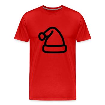 bonnet de noel - T-shirt bio Premium Homme - rouge - Devant - Damien (186cm)