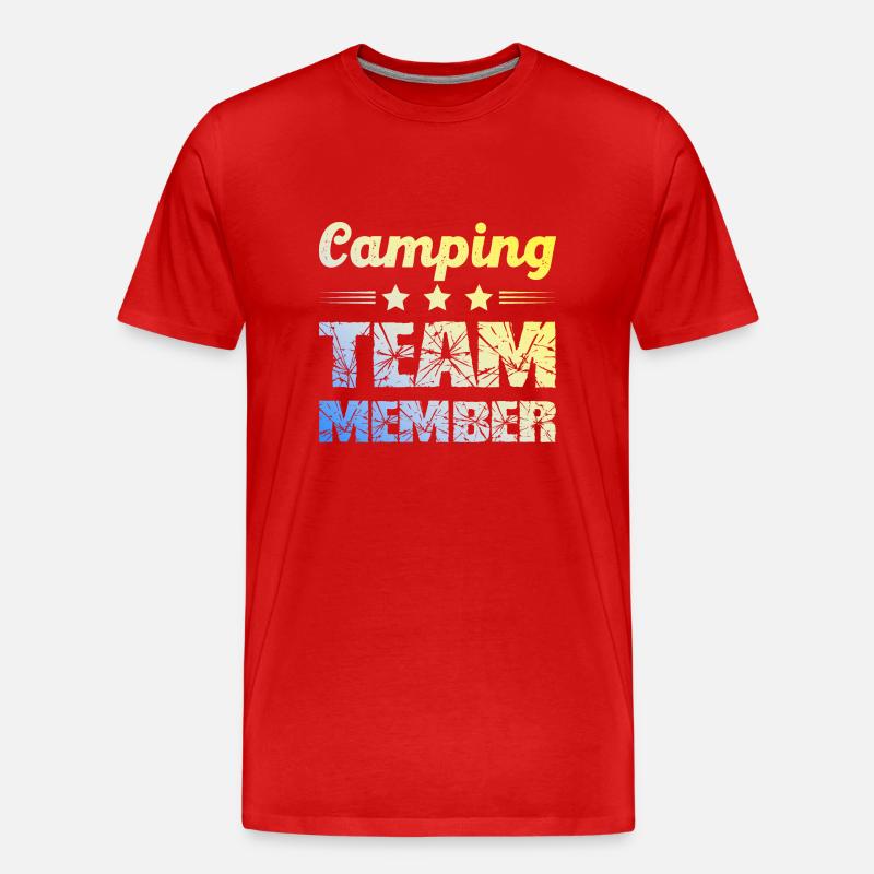 Camping Team - Männer Premium Bio T-Shirt - Rot