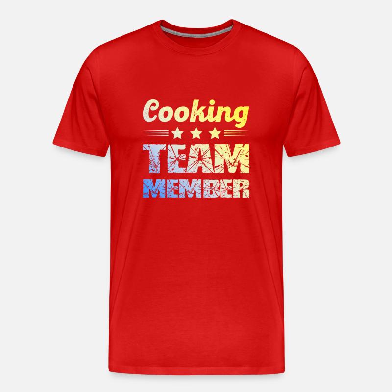 Cooking Team - Männer Premium Bio T-Shirt - Rot