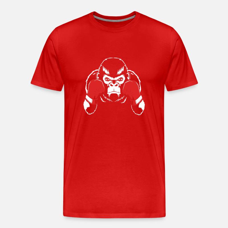 Gorilla - Männer Premium Bio T-Shirt - Rot