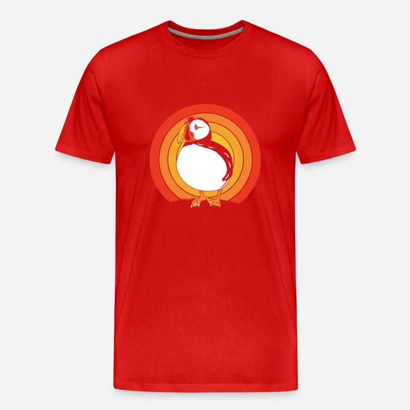 Papageientaucher Puffin - Männer Premium Bio T-Shirt - Rot