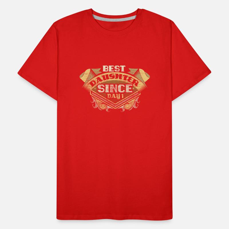 Tochter Eltern Süß Geschenkidee Männer Premium Bio T-Shirt