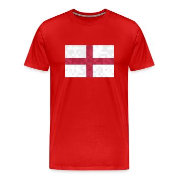 Angleterre Drapeau Vintage Drapeau anglais Utilisé Look - T-shirt bio Premium Homme - rouge - Devant - Damien (186cm)