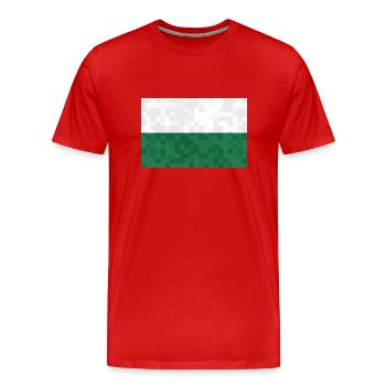Sachsen Flagge Sächsische Fahne Ossi Urlaub SN - Männer Premium Bio T-Shirt - Rot - Vorne - Damien (186cm)