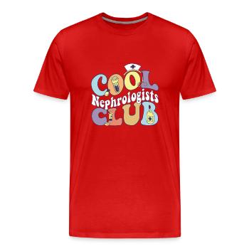 Cool Nephrologists Club Nephrology Practitioner - Männer Premium Bio T-Shirt - Rot - Vorne - Damien (186cm)