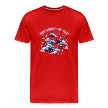 Lyrics Music Lovers Songwriters Music Festival - Men's Premium Organic T-Shirt - red - Front - Damien (186cm)