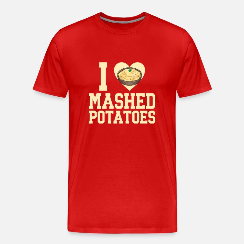 Mashed potatoes Mashed potatoes - Men's Premium Organic T-Shirt - red