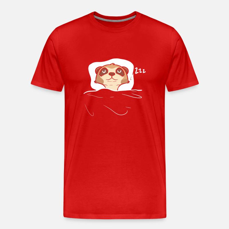 Erdmännchen - Männer Premium Bio T-Shirt - Rot
